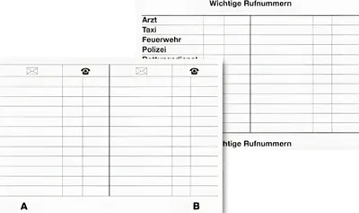 Produktbild von BRUNNEN Telefonregister 145x98cm Ersatz 1064337
