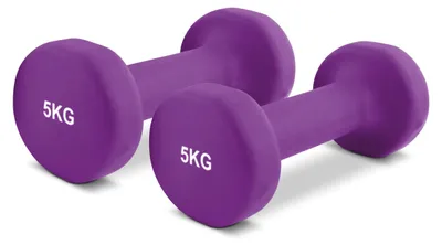 Obrázok produktu pre Sada neoprénových činkov od 0,5 kg do 5 kg s cvičebným plagátom