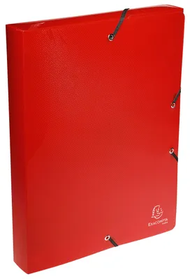 Produktbild von Exacompta 59610E 1 Abheftbox mit Crystal-Gummibändern aus Polypropylen Rücken 4 cm Maße 25 x 33 cm für Dokumente im Format A4 zufällige Farbe wird montiert geliefert
