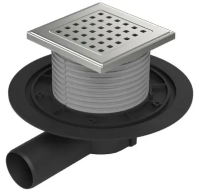 Immagine prodotto di Lato ingresso a pavimento D 50 mm, griglia in acciaio inox GATE, ENPRO