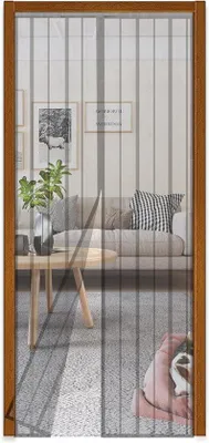 Produktbild von Famanu Magnetische Fliegengitter - Türrahmen - Insektenschutz - 120 x 210 cm - Einfache Montage - Grau