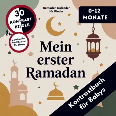 Produktbild von Kontrastbuch für Babys: Mein erster Ramadan - Ramadan Kalender Kinder 0-12 Monate