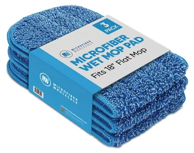 Obrázek produktu pro Velkoobchodní prodej mikrovláknových podložek na mop – rozměr 45,7 cm. Lze prát v pračce, opakovaně použitelné