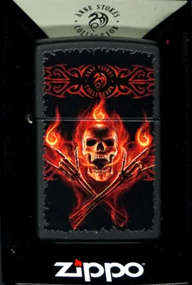 Produktbild von Zippo Feuerzeug Anne Stokes Edition - Skelettdesign, windfest, lebenslange Zuverlässigkeit