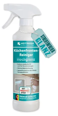 A spray bottle of kitchen cleaner with a tag attached.