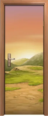 Produktbild von Türposter 70x200 cm Türaufkleber Türtapete Türfolie Klebefolie Sonnenuntergang auf den Klippen