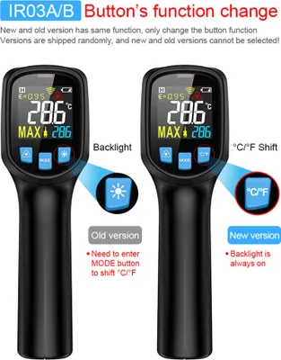 Obrázek produktu pro MESTEK -50600 Ruční bezkontaktní digitální infračervený teploměr s LCD displejem Průmyslový infračervený teplotní tester Pyrometr s nastavitelnou emisivitou