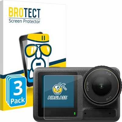Produktbild von 3x BROTECT Schutzglas für DJI Osmo Action 4 (Vorderes Display) Schutzfolie Panzer Folie Glas Display Schutz klar