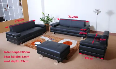 Produktbild von Sofagarnitur Design Couchen Sofas 311 Sitzer Set Leder Sofa Garnituren Polster