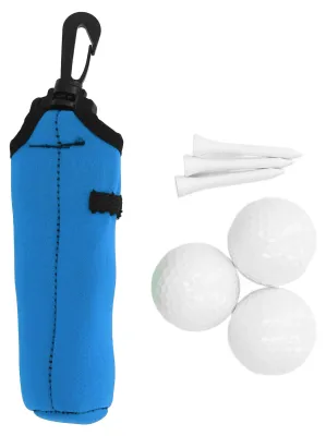 Produktbild von Ball-Tee-Halter, Tragetasche, Neopren, tragbar, kleine Tasche mit 3 Bällen und Tees, für Männer und Frauen, Aufbewahrungsgeschenke, Blau