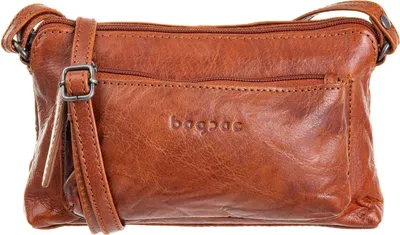 Produktbild von Bagsac Casual Damen Leder Reißverschlusstasche B487001 31 cognac