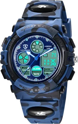 Produktbild von Digitaluhr Kinder Mädchen Jungen mit Wecker,Stoppuhr,LED Licht,Datum-Sport Armbanduhr mit Silikonarmband