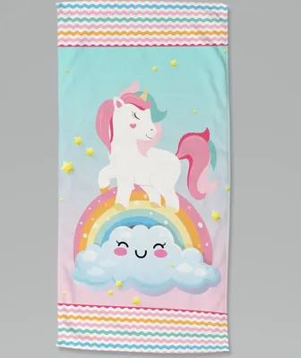Produktbild von Beach towel Good Morning 75x150 cm - unicorn & rainbow