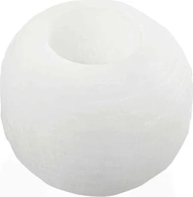 Produktbild von 2x Selenit Schneeball Kerzenhalter 8,5cm für Teelichter und harmonische Atmosphäre