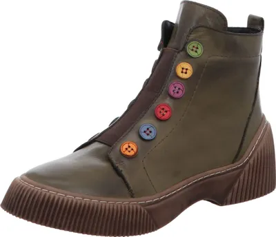 Immagine prodotto di Gemini stivaletto donna bottoni colorati inserto elasticizzato suola fresca 033100-02, misura:42 EU, colore:Verde