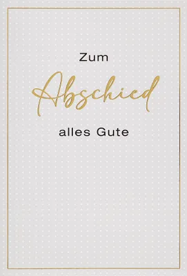 Produktbild von Abschied  Glückwunschkarte im Format 115x17cm mit Umschlag