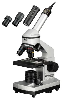 Produktbild von Bresser Optics 8855000, Digitales Mikroskop, Schwarz, Silber, 1024x, 40x, Windows XP / Vista / 7