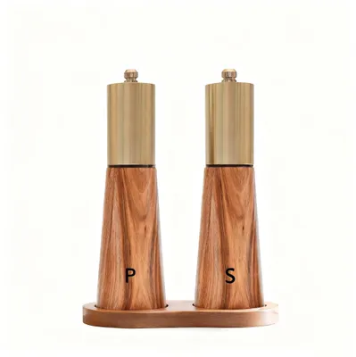 Salz- und Pfeffermühlen-Set, Akazienholz, 2 Stück, 18,5 cm