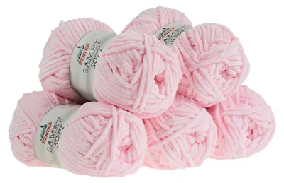 Produktbild von 500g Chenille-Wolle Samet Soft 39 Farben Chenille-Strickgarn Wolle Strickwolle