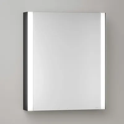 Productafbeelding van Keuco Royal Metis LED wandspiegelkast, 60 x 71 cm, met spiegelverwarming, deur linksdraaiend