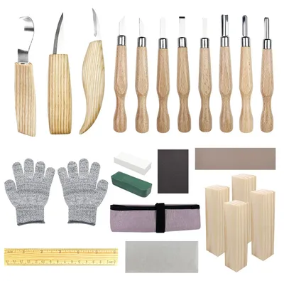 Immagine prodotto di Solidchoice - Set di 25 coltelli per intaglio del legno, adatti sia a principianti che a esperti