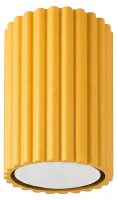 Image de Plafonnier KARBON 10 jaune 1xGU10 10 W aluminium 10 x 6,5 x 6,5 cm Sollux Lighting