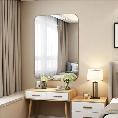 Zdjęcie produktu dla Lustro ścienne 40 x 60 cm, prostokątne, szkło, do łazienki