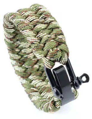 Image de Bracelet de survie – Bracelet tendance – Nylon – Bracelet tressé – Pour activités de plein air – Survie – Vert – Bracelet – Cadeau – Fête des pères – Universel – Taille unique – CHPN