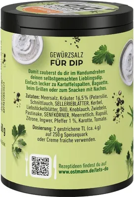 Produktbild von Ostmann Lets Do Kräuterdip Gewürzzubereitung Packung 60g