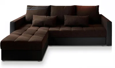 Produktbild von Masseno Ecksofa KOS PIK mit Schlaffunktion L-Form, Sofa mit Bettkasten, Wohnzimmersofa, Couch, Soffa, Bettsofa, Couchgarnitur- Braun, SAWANA 16 + MADRYT 9100