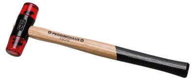 Produktbild von PEDDINGHAUS Plastikhammer 22 mm 140 g mit Eschenstiel Rote Schlagkoepfe