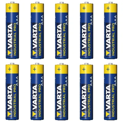 Immagine prodotto di 10 batterie alcaline AAA R-03 LR03 di Varta Industrial 4003