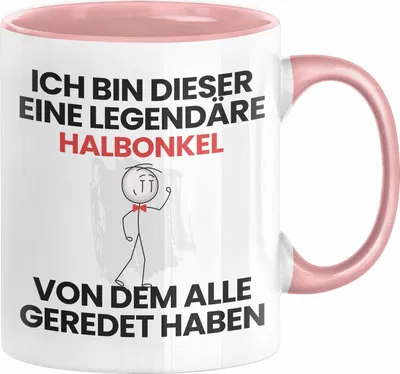 Produktbild von Halbonkel Geschenk Tasse Lustige Geschenkidee Geburtstag für Halbonkel Ich Bin Dieser Legendäre Halbonkel Von Dem Alle Geredet Haben Kaffee-Becher (Rosa)