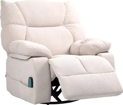 Produktbild von Relaxsessel mit Massagefunktion, Elektrisch Fernsehsessel mit Wärmfunktion, Liegefunktion, Drehbar Massagesessel mit Federsystem
