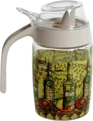 Image de Bouteille en verre de 250 ml contenant un liquide décoratif, avec bec verseur