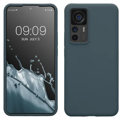 Produktbild von kwmobile Handyhülle für Xiaomi 12T / 12T Pro Hülle - Case Silikon - Kabelloses Laden - Schutzhülle Cover in Dunkler Schiefer