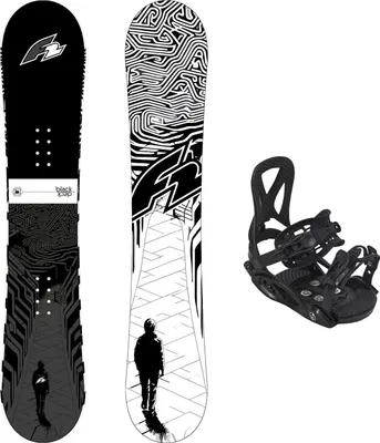 Produktbild von F2 Set Snowboard Junior Black Deck 125cm + Pipe Bindung S