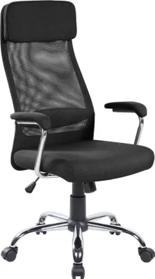 Produktbild von Bürostuhl Daafjeaide, Chefsessel mit Armlehnen, Ergonomischer Bürostuhl, 65x65h114/125 cm, schwarz