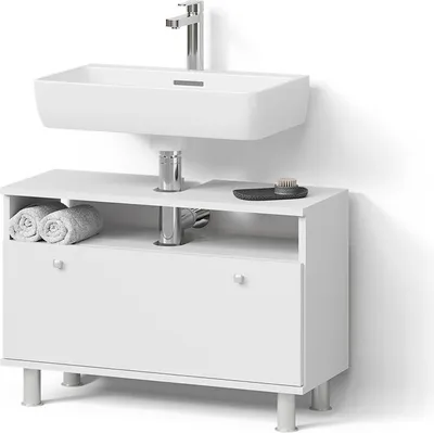 Immagine prodotto di Mobile sotto lavabo Livinity Fucino Bianco 80.2 x 54 cm con cassetto, Model 56633