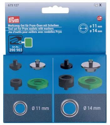 Werkzeugset Ösen 11+14 mm, 8 Stück, Lederzubehör