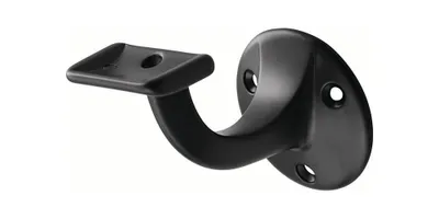 Immagine prodotto di Supporto per corrimano in alluminio 3507, nero D.piastra a muro 56mm supporto diritto HERMETA