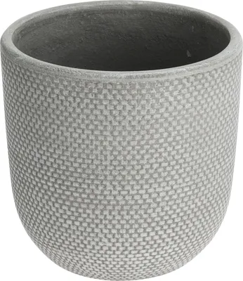 Imagen del producto de Macetas Weave S (11,5 x 11,5 x 11,5 cm) – gris claro, con textura mate