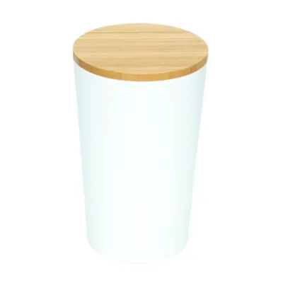 Immagine prodotto di Barattolo KESPER bianco, in plastica con coperchio in bambù Ø 11,5 cm, H: 18,7 cm 32621
