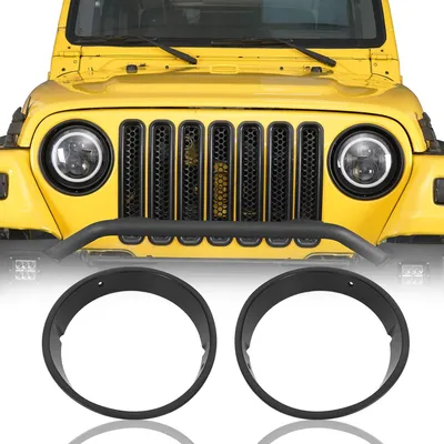 Immagine prodotto di Copri-fari opachi neri per Jeep Wrangler TJ, modelli dal 1997 al 2000