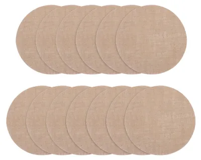 Produktbild von 13 Stück Sackleinen-Tischsets, 30,5 cm, rund, rustikale Jute-Tischset für ländliche Hochzeiten, Bauerntreffen