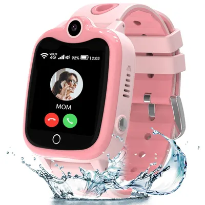 Produktbild von 4G Smartwatch Kinder IP68 Kinderuhr mit GPS Geschenke für Mädchen Jungen Rosa