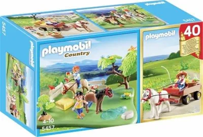Produktbild von PLAYMOBIL 5457 - Country Anniversary Kompakt-Set Pony Koppel Ponywagen