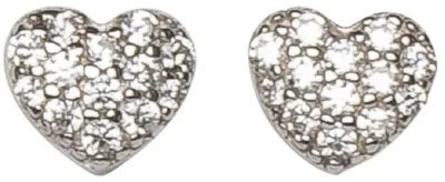 Produktbild von Miamar 01.1193 Damen Ohrstecker Herz Sterling-Silber 925 Silber Weiß