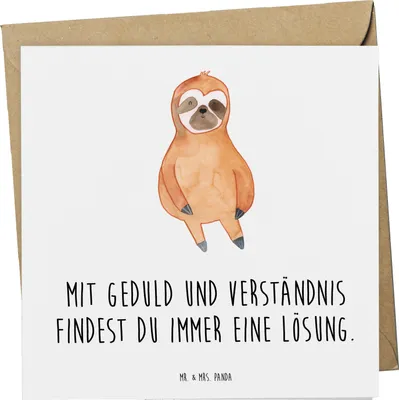 Produktbild von Mr. & Mrs. Panda Klappkarte Konflikte friedlich lösen - Weiß - Geschenk, positivity, Trost, Vertrauem, doppelkarte, Harmonie, Ermutigen, Streitschlichtung, Inspiration