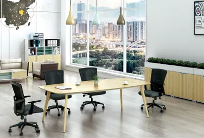 Immagine prodotto di Tavolo da conferenza moderno per ufficio, in legno, design elegante, ideale per riunioni